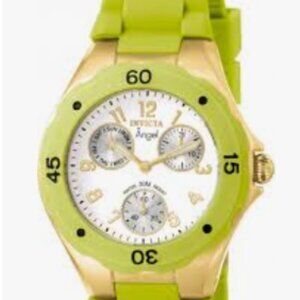 Invicta Angel Lady Model 0709 - Ladies Watch Quartz Lime Green​​